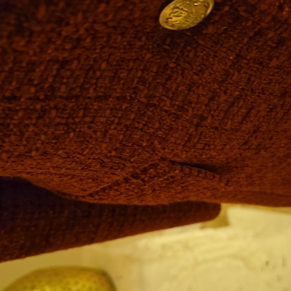 Commense Rich Burgundy Blazer with Gold Buttons - Picture 3 of 5